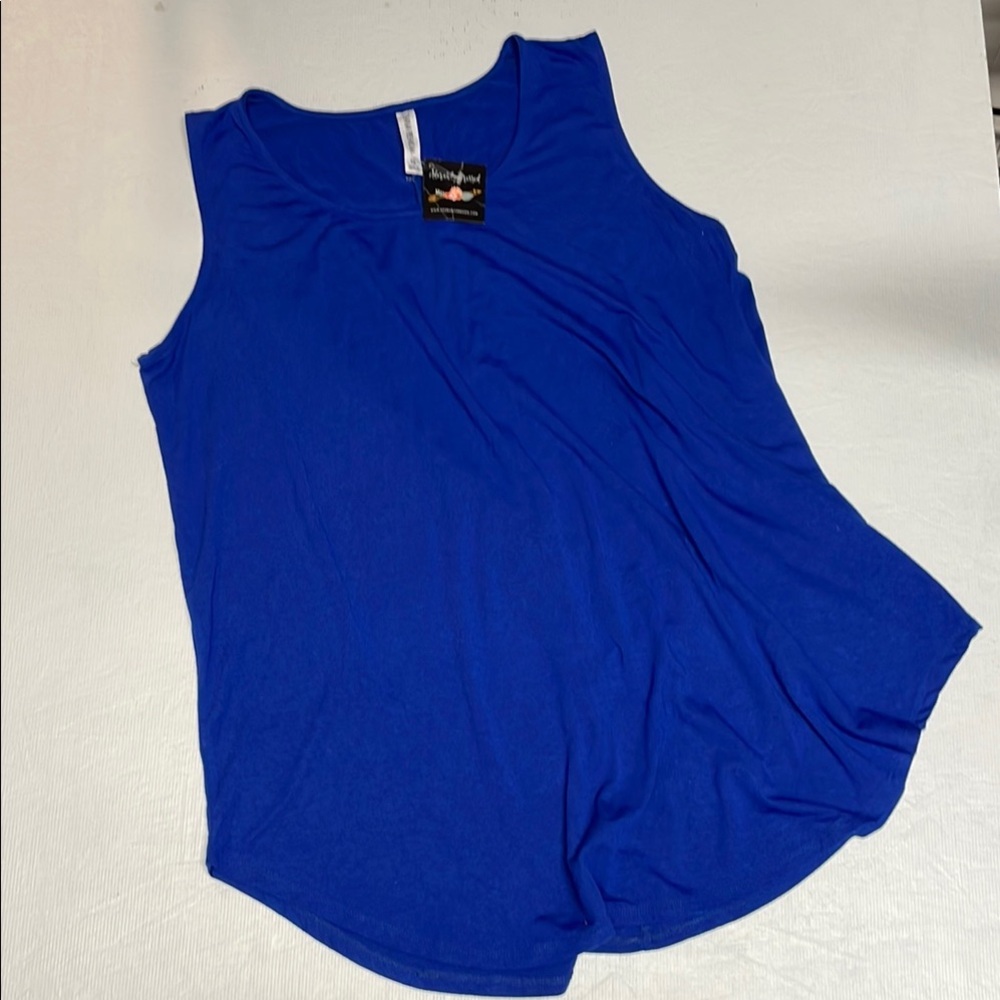 Zenana Premium Blue Sleeveless Women's Top
